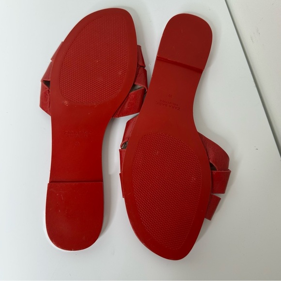 Zara basic women’s red sandals size 39 - Picture 10 of 15
